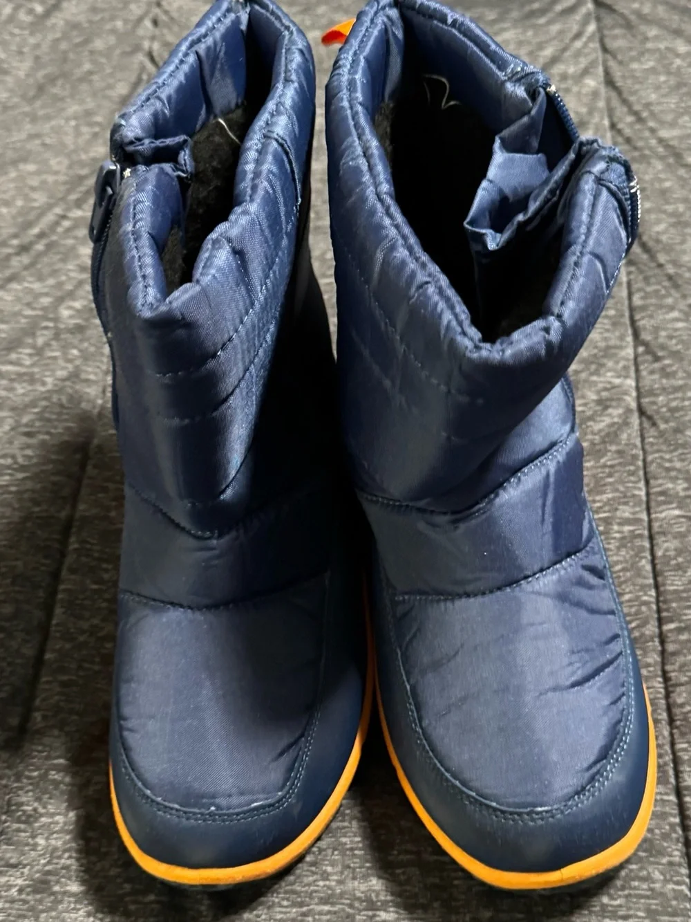 Kids south pole Navy Winter Boots with Orange Trim, size 3